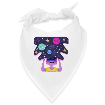 Galaxie Galaxie Raumschiff newistar cool schöne Gr - Bandana - Weiß - Vorne