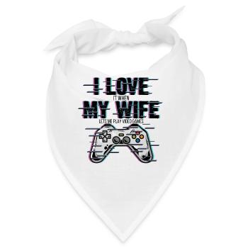 Gamer Husband - Bandana - Weiß - Vorne