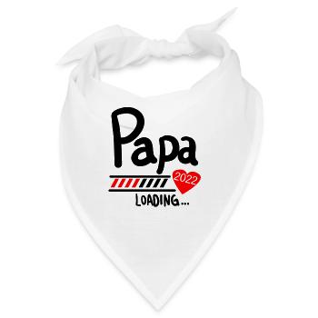 Papa Loading 2022 - Bandana - Weiß - Vorne