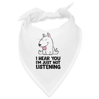 Ich höre dich, ich höre nur nicht zu Liebe - Bandana - Weiß - Vorne
