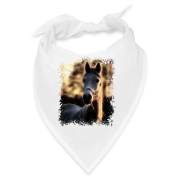Pferd Goldener Schimmel - Bandana - Weiß - Vorne