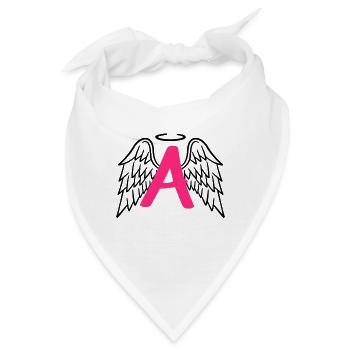 Schutzengel mit Engelsflügel Buchstabe A - Bandana - Weiß - Vorne