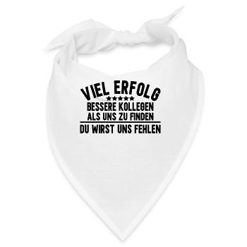 Abschiedsgeschenk Kollegen Jobwechsel - Bandana - Weiß - Vorne