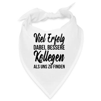 Abschiedsgeschenk Kollegen Jobwechsel - Bandana - Weiß - Vorne