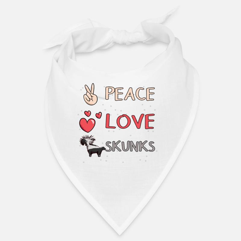 Skunk Peace Love Skunks Bandana