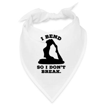 Yoga, Yoga, Yoga, Yoga, Yoga, Yoga, Yoga, Yoga - Bandana - Weiß - Vorne
