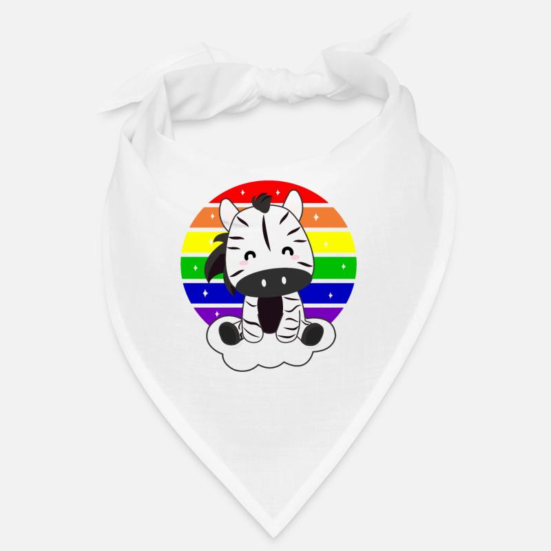 Zebra on rainbow cloud magical animals Bandana