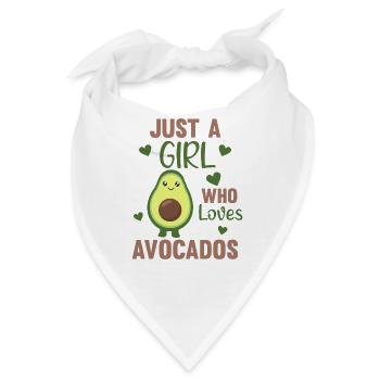 Nur ein Mädchen das Avocados liebt süße Avocado - Bandana - Weiß - Vorne