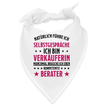 Verkäuferin Einzelhandel Lustiger Spruch Geschenk - Bandana - Weiß - Vorne