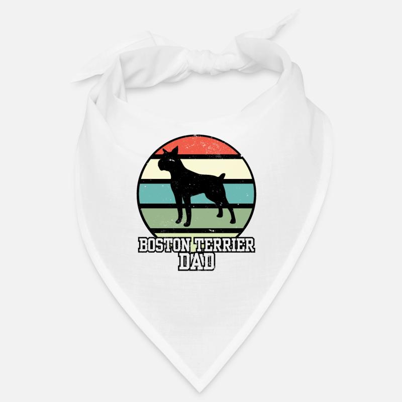 Boston Terrier Dad I Retro Boston Terrier Dad Bandana