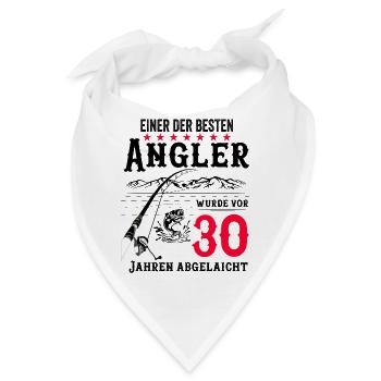 Anglergeschenk zum 30 Geburtstag 30 Ehrentag - Bandana - Weiß - Vorne