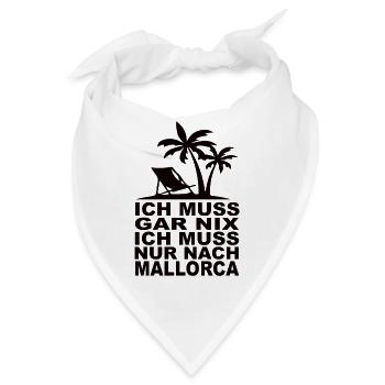 Mallorca Urlaub - Bandana - Weiß - Vorne