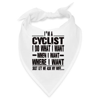 Fahrradfahrer - Bandana - Weiß - Vorne