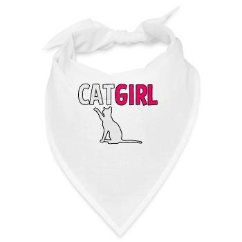 Cat girl Katzendame - Bandana - Weiß - Vorne