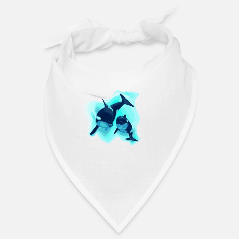 Orque bébé et mère animaux marins baleines Bandana
