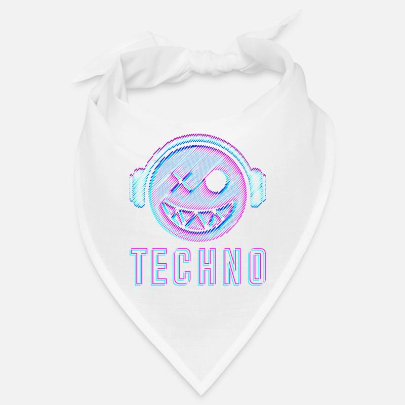 Techno DJ visage électro Face Smile Casque Bandana