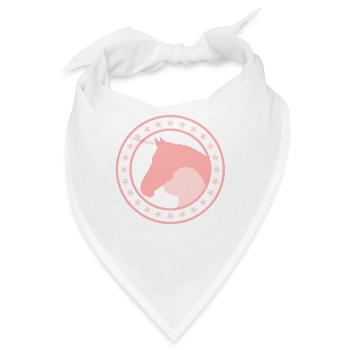 Pferd Hund Pony - Bandana - Weiß - Vorne