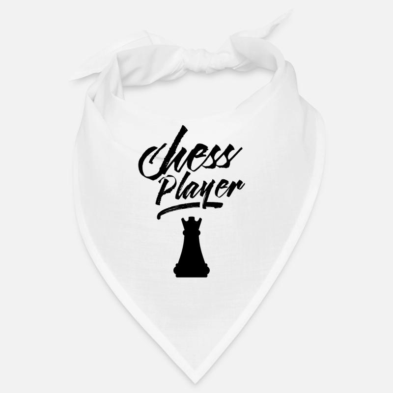 Jeu d’échecs d’échecs Professeur d’échecs - Bandana - blanc