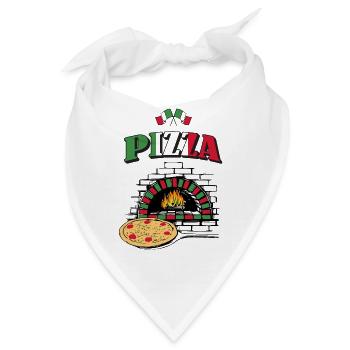 Pizzabäcker Pizzeria Arbeitskleidung - Bandana - Weiß - Vorne