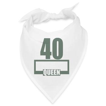 40. Geburtstag 40 Jahre 40er Birthday Queen - Bandana - Weiß - Vorne