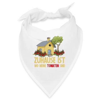 Zuhause Ist Wo Meine Tomaten Sind Tomaten Tomaten - Bandana - Weiß - Vorne