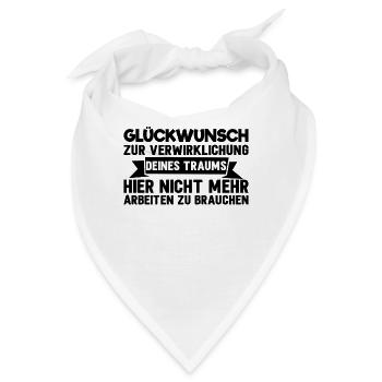 Abschiedsgeschenk Kollegen Jobwechsel - Bandana - Weiß - Vorne
