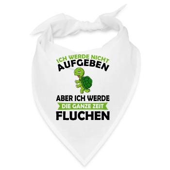 Ich werde nicht aufgeben aber fluchen Schildkröte - Bandana - Weiß - Vorne