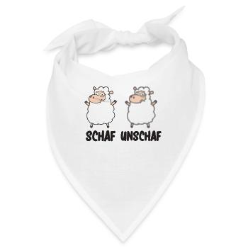 Schaf Unschaf Wortspiel für Fotografen Schafe - Bandana - Weiß - Vorne