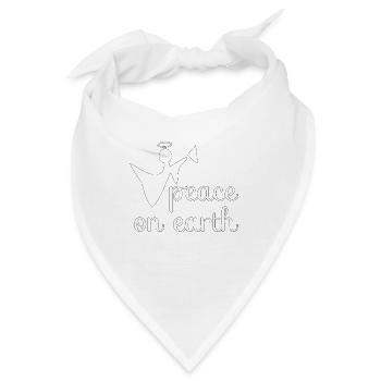 Christliches Weihnachtsdesign Frieden auf Erden - Bandana - Weiß - Vorne