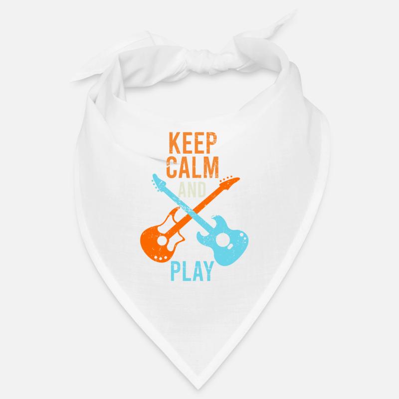 E-Gittare Guitaristes sort keep calm Bandana