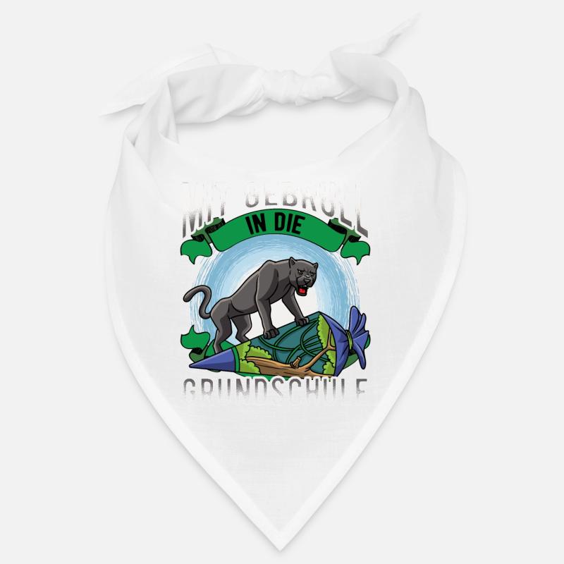Schulkind Einschulung Panther - Bandana - Weiß