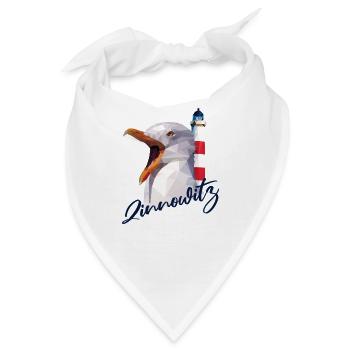 Zinnowitz Insel Usedom Ostsee Strand Souvenir - Bandana - Weiß - Vorne