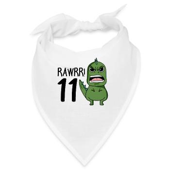 11. Geburtstag - 11 Jahre alt - Ich bin 11 - Bandana - Weiß - Vorne