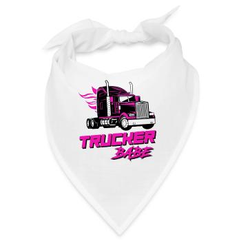 Trucker Babe LKW-Fahrerin Truck Fahrerin Geschenk - Bandana - Weiß - Vorne