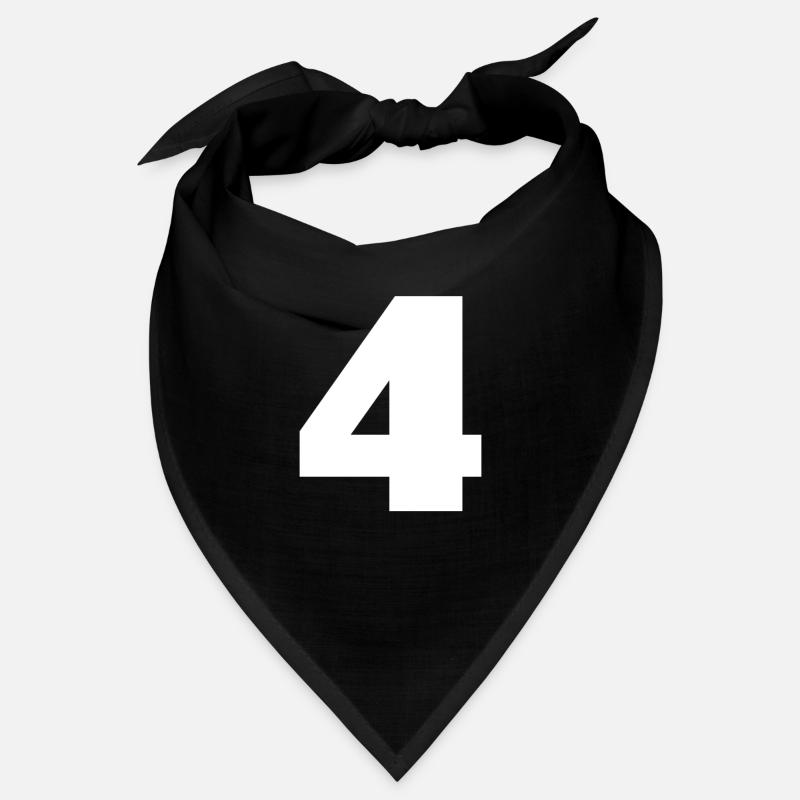 Numéro 4 Monogramme en majuscules Bandana