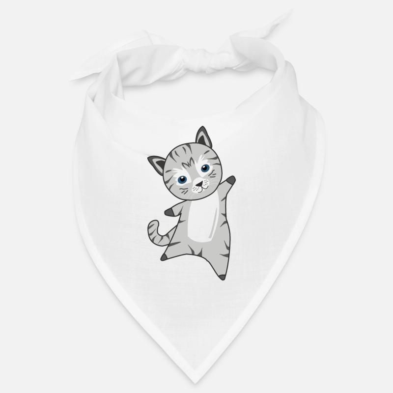 Chat kitty gris nez de fourrure doux animaux Bandana