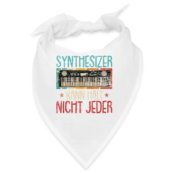 Retro Synthesizer Analog Keyboard - Bandana - Weiß - Vorne