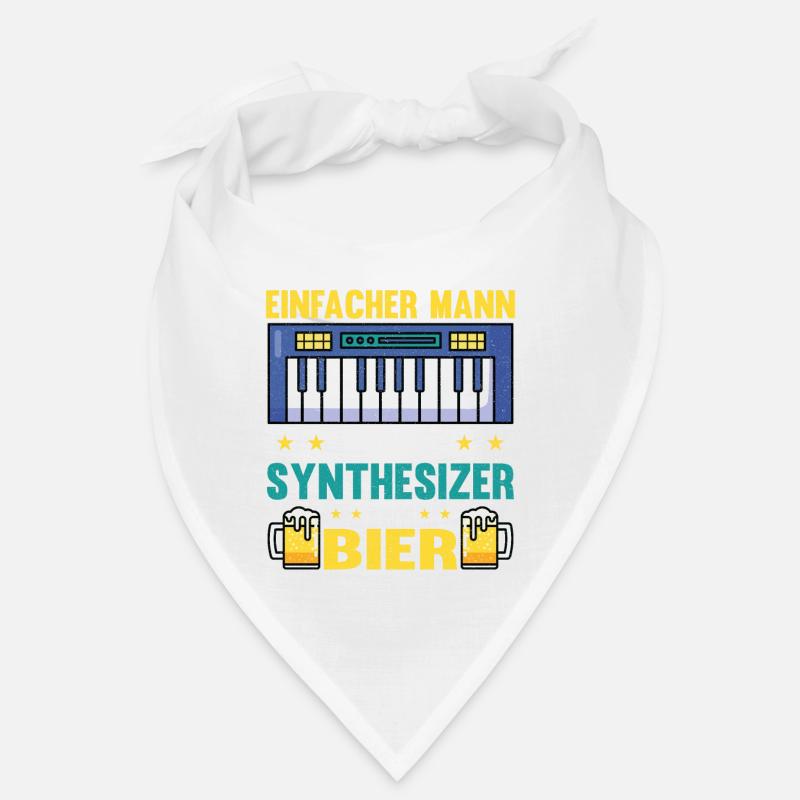 Synthesizer und Bier Keyboard Synth Bandana