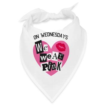 On Wednesdays We Wear Pink Burn Book Font - Bandana - Weiß - Vorne