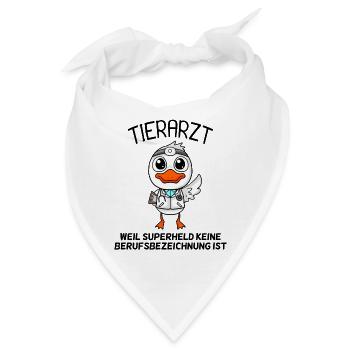 Tierarzt - Bandana - Weiß - Vorne