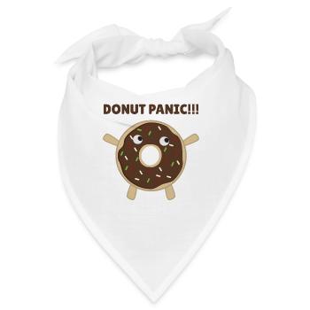 Donut Panic - lustiges Wortspiel mit Donuts - Bandana - Weiß - Vorne