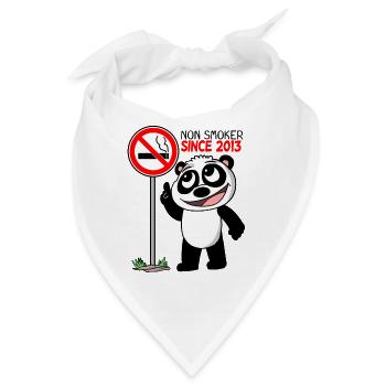 Nichtraucher Seit 2013 Raucher Statement Geschenk - Bandana - Weiß - Vorne