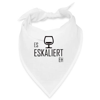 Es Eskaliert Eh - Bier Mallorca Suff - Bandana - Weiß - Vorne