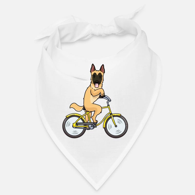Malinois chien avec vélo Bandana