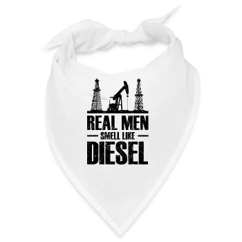 Echte Männer Riechen Diesel-Öl-Rig-Rock-Oilman - Bandana - Weiß - Vorne