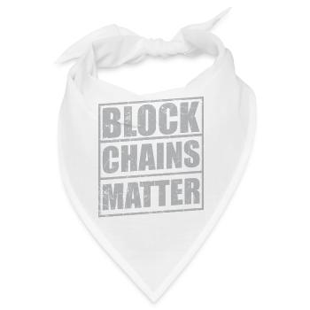 BLOCKCHAINS MATTER! - Bandana - Weiß - Vorne