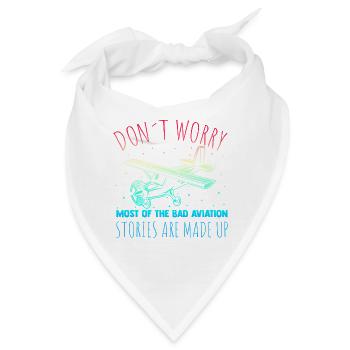 Pilot Flugzeut Aviator Fliegen Geschenk - Bandana - Weiß - Vorne