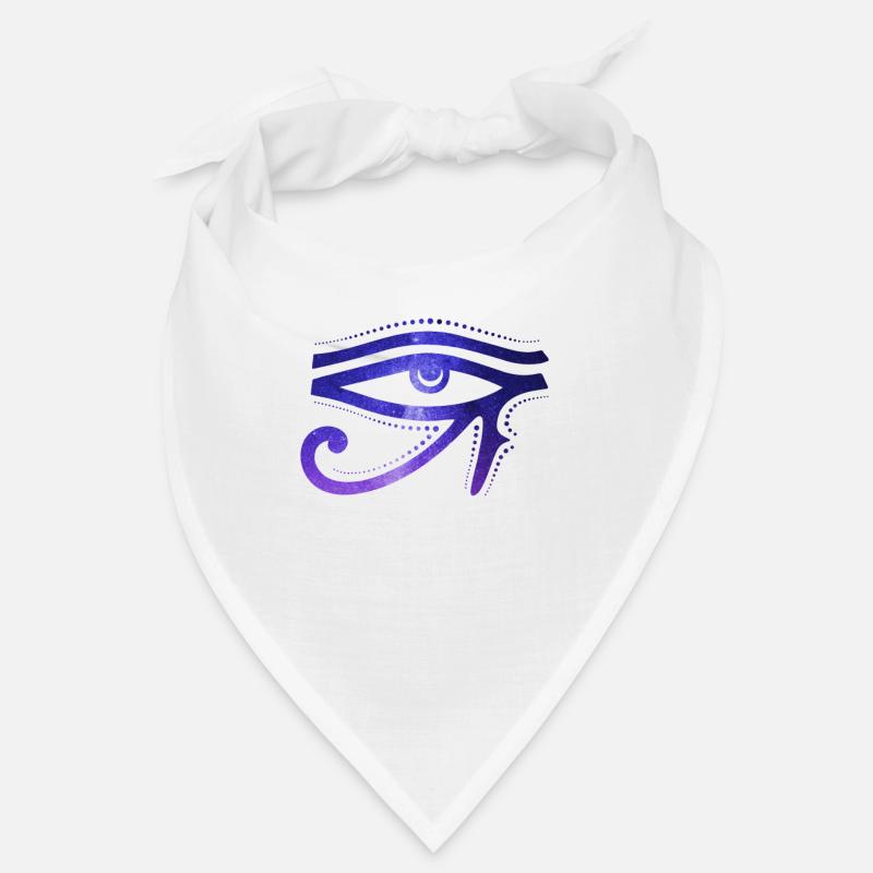 Œil cosmique Des Ra Hiéroglyphe égyptien - Bandana - blanc