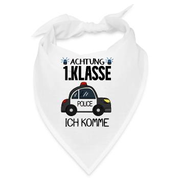 Einschulung Erste Klasse Junge - Bandana - Weiß - Vorne