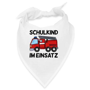 Einschulung Erste Klasse Junge - Bandana - Weiß - Vorne